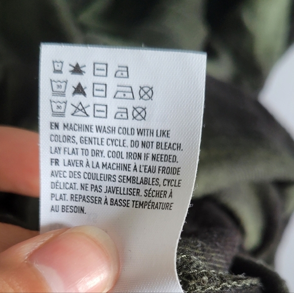 American Eagle Outfitters Black Green Long Sleeve Button Down Flannel - Picture 8 of 9